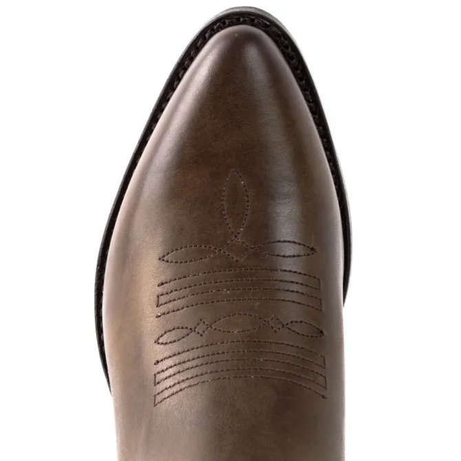 Bottines santiag femme cuir marron - Bottines femme artisanales