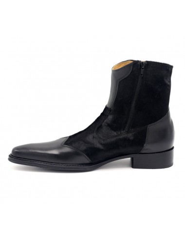 Boots homme pointues cuir noir tendances - Bottines hommes artisanales