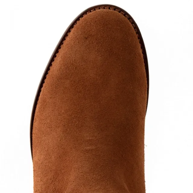 Bottes mi mollet cuir camel - Bottes moto sur mesure