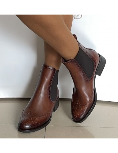 Bottines anglaises marron glacé femme - Accessoires pour chaussures