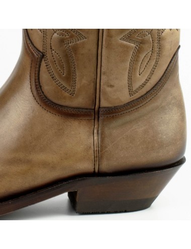 Santiags cuir vintage taupe - Accessoires pour chaussures