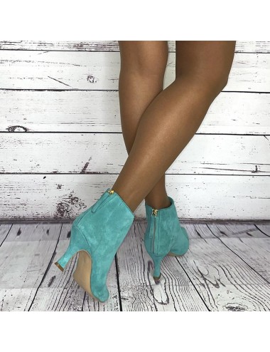 Bottines daim turquoise femme - Accessoires pour chaussures