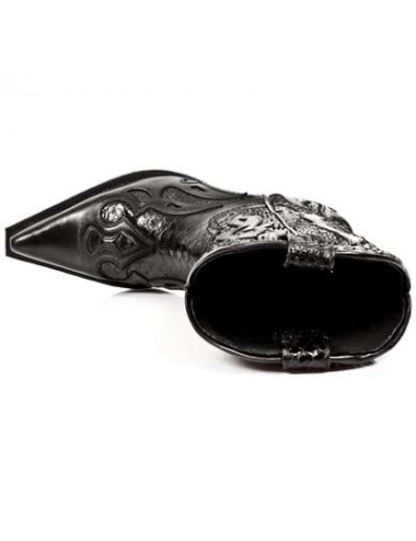Santiags homme serpent et cuir noir - Accessoires pour chaussures