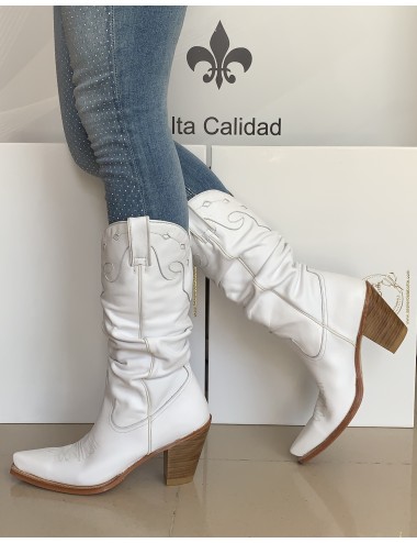 Santiags Femme cuir blanc - Accessoires pour chaussures