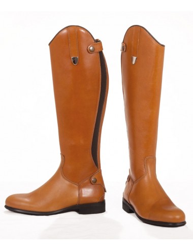 Bottes équitation Camel cuir et elastique - Accessoires pour chaussures