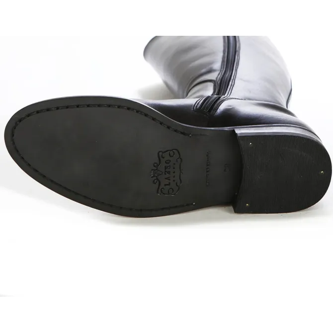 Bottes cavalières cuir noir femme - Bottes moto sur mesure