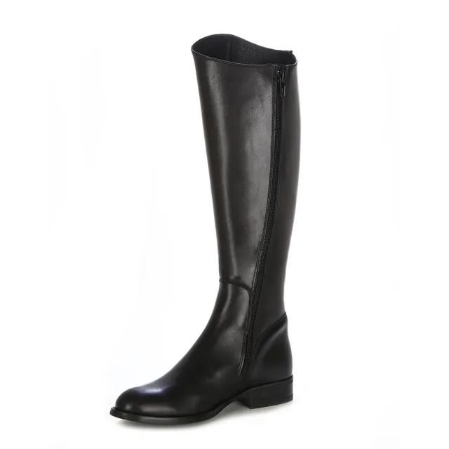 Bottes cavalières cuir noir femme - Bottes moto sur mesure