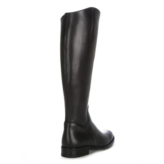 Bottes cavalières cuir noir femme - Bottes moto sur mesure