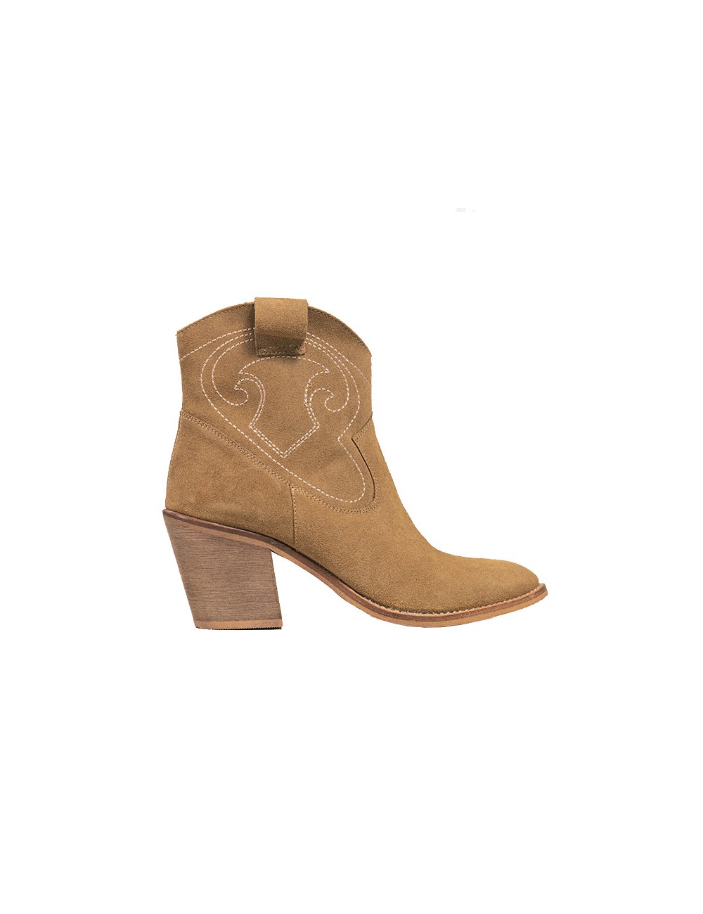 Bottines cowboy daim camel - Accessoires pour chaussures