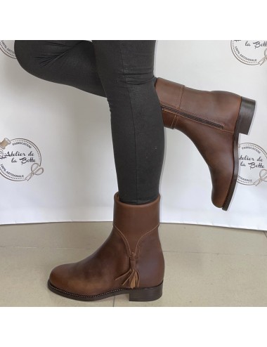 Bottines cuir marron revers - Accessoires pour chaussures